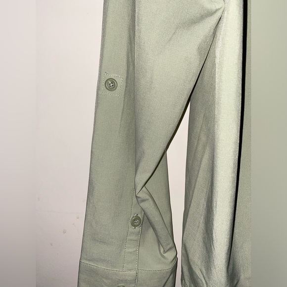 Eddie Bauer Shirt Classic Button Roll Tab‎ Cuff Outdoor Trails Hiking Women L - Picture 5 of 9